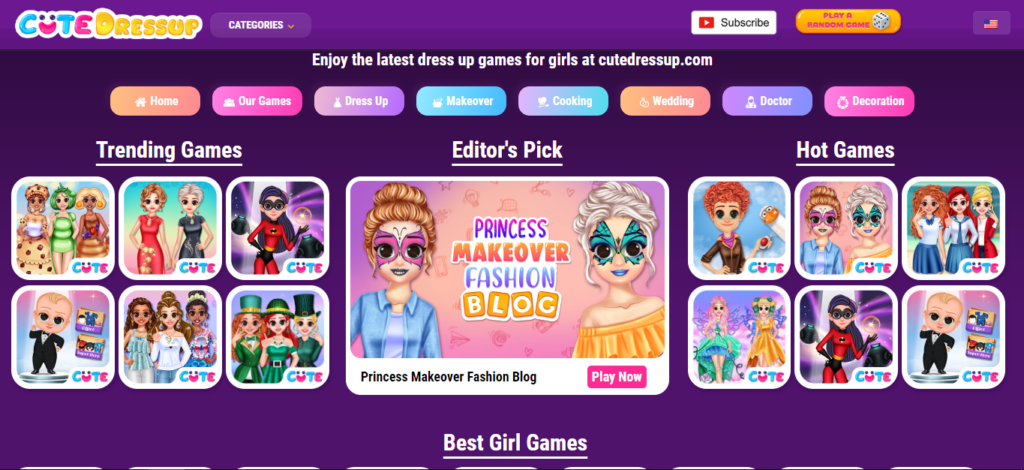 Play free online games — Bestgamespot - CuteDressup - Medium